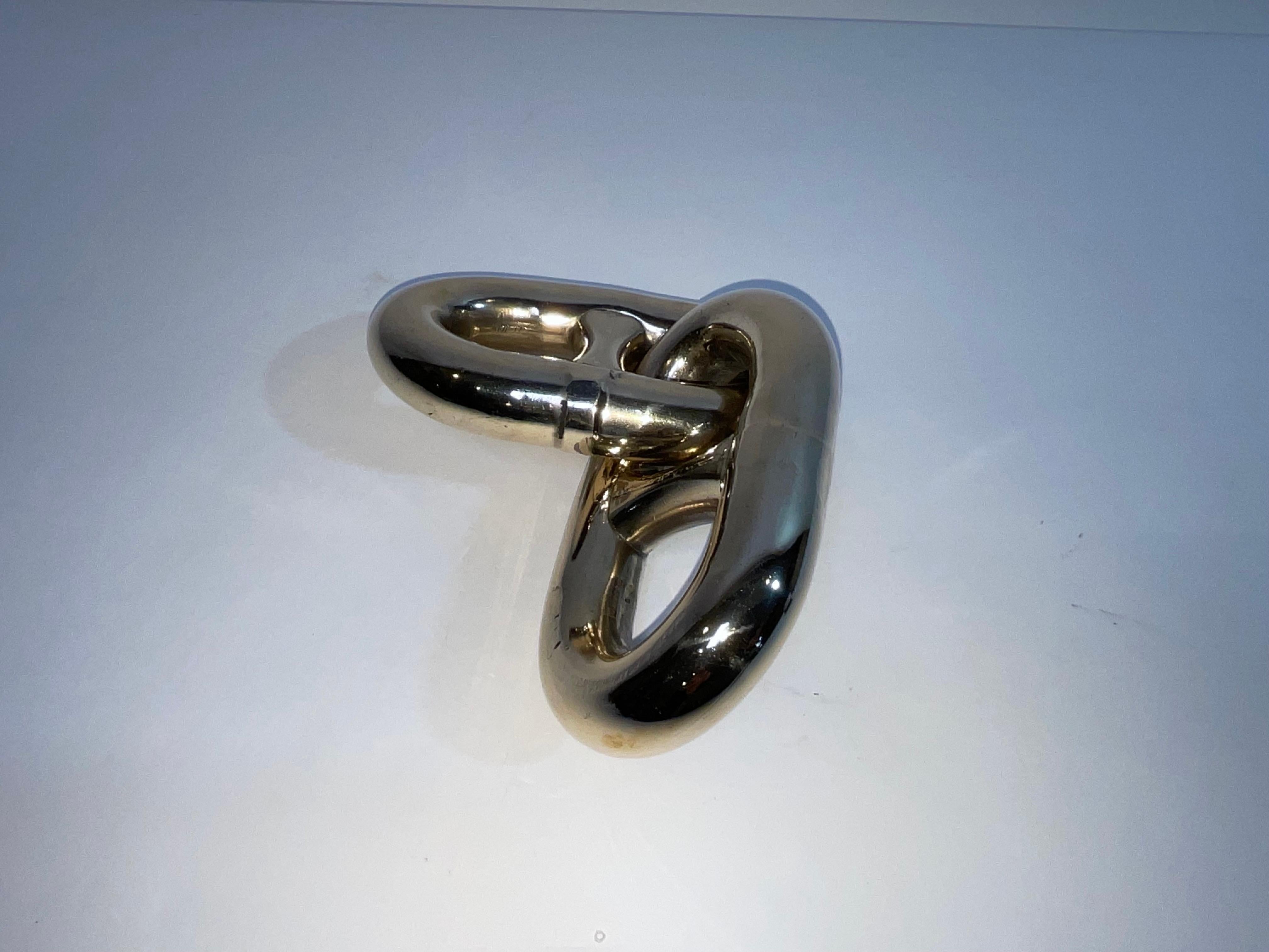 Bronze Double Link of Highly Polished Stud Link Chain For Sale