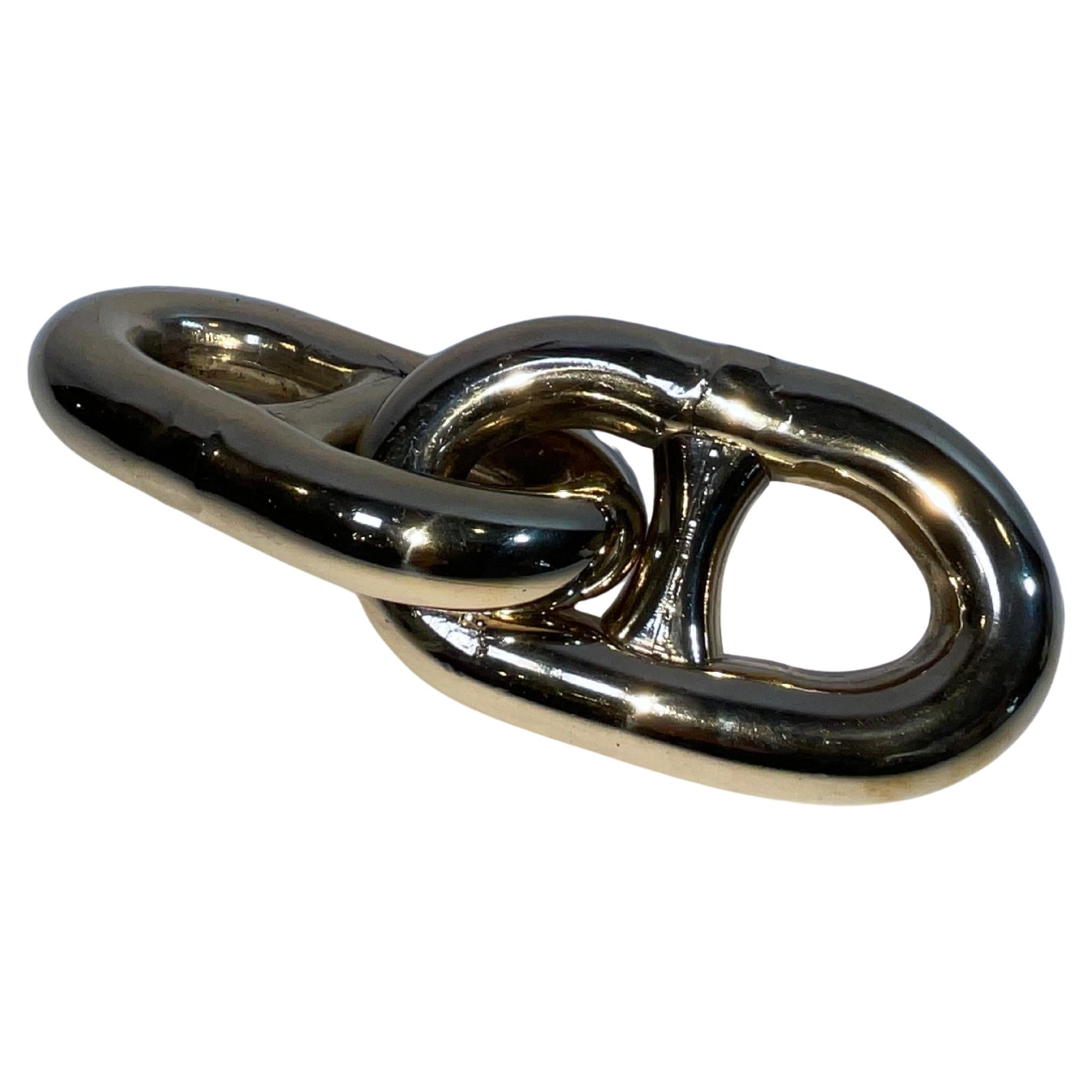 Double Link of Highly Polished Stud Link Chain