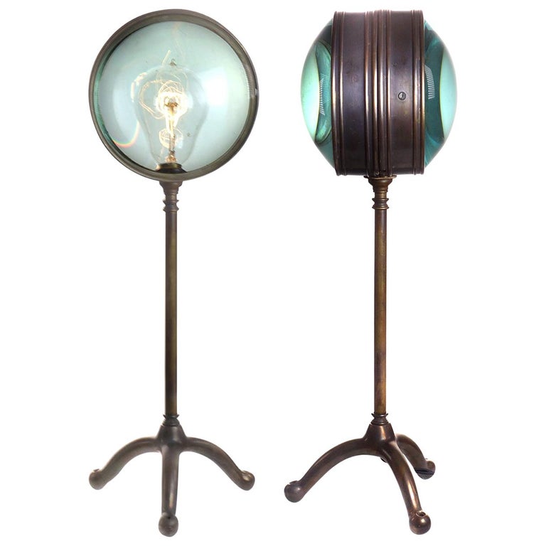 Double Magnifying Glass Desk Lamp at 1stdibs