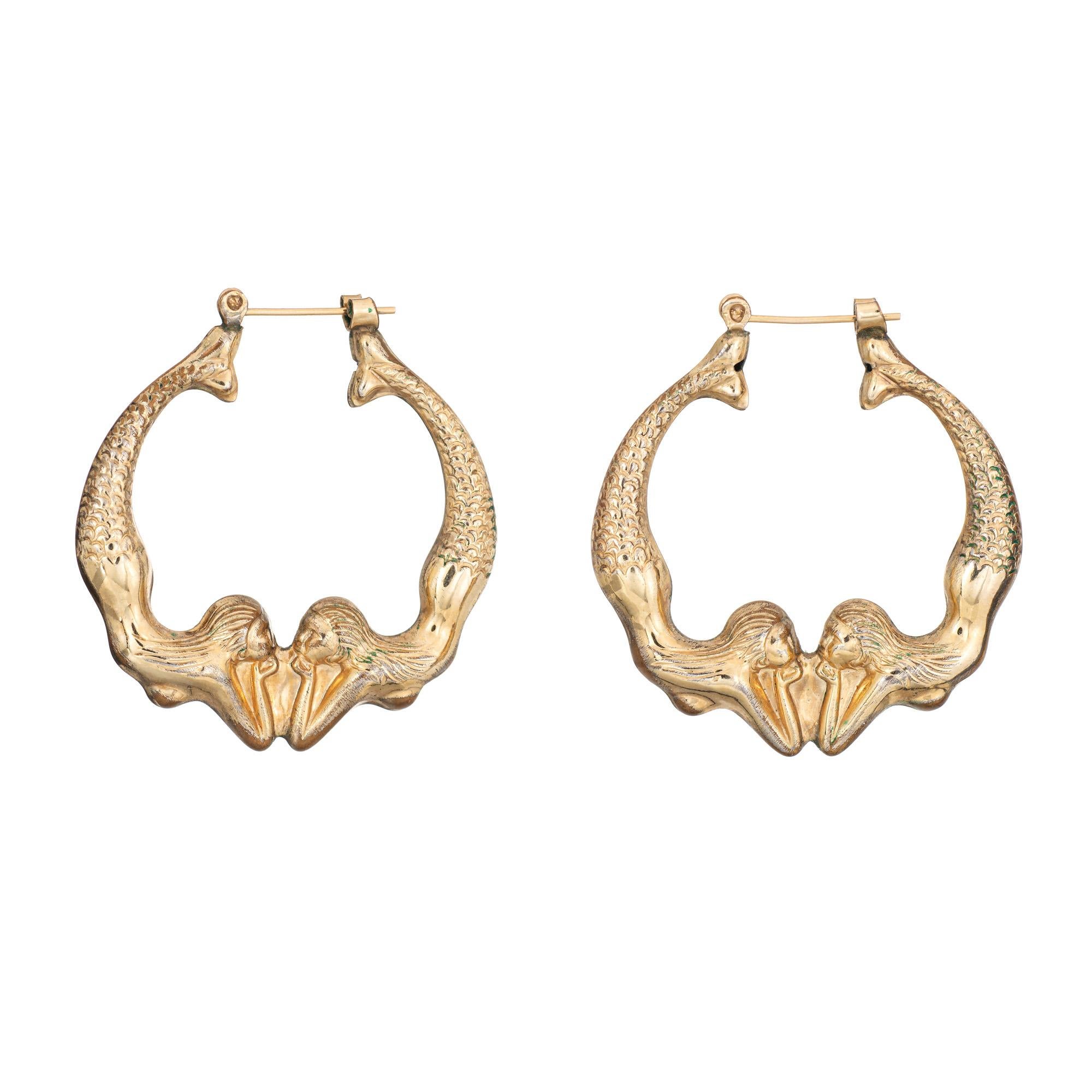 Double Mermaid Hoop Earrings 1.25