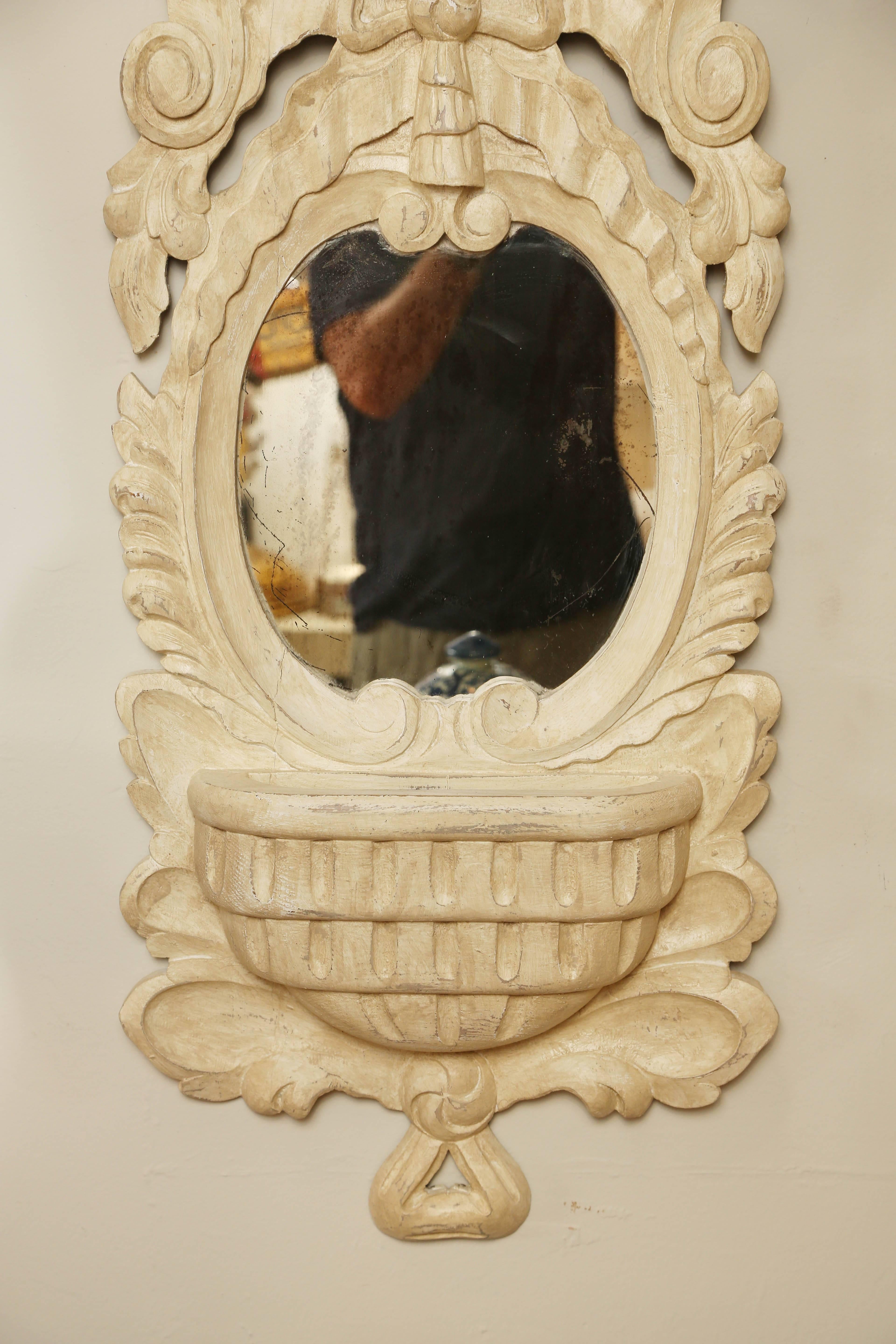 Spanish Double Mirror Wall Pocket by Chapman For Sale
