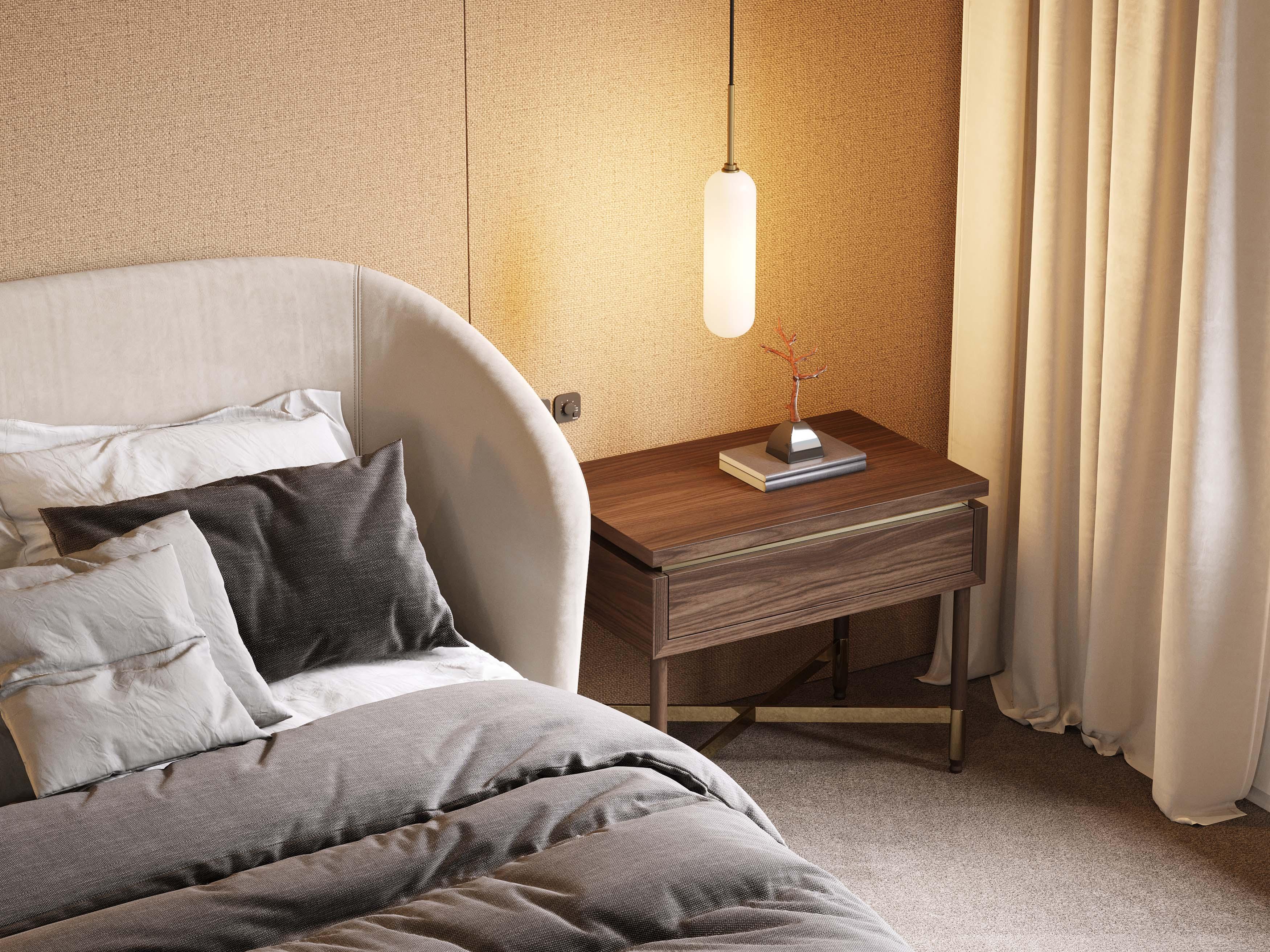 Doppeltes modernes Fortune-Bett aus Textilien, handgefertigt von Stylish Club im Angebot 1