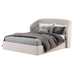 Double Modern Fortune Bed Made with Textile, Handmade by Stylish Club