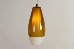 Double Mouth-Blown Glass Pendant by Fog & Mørup, 1960s