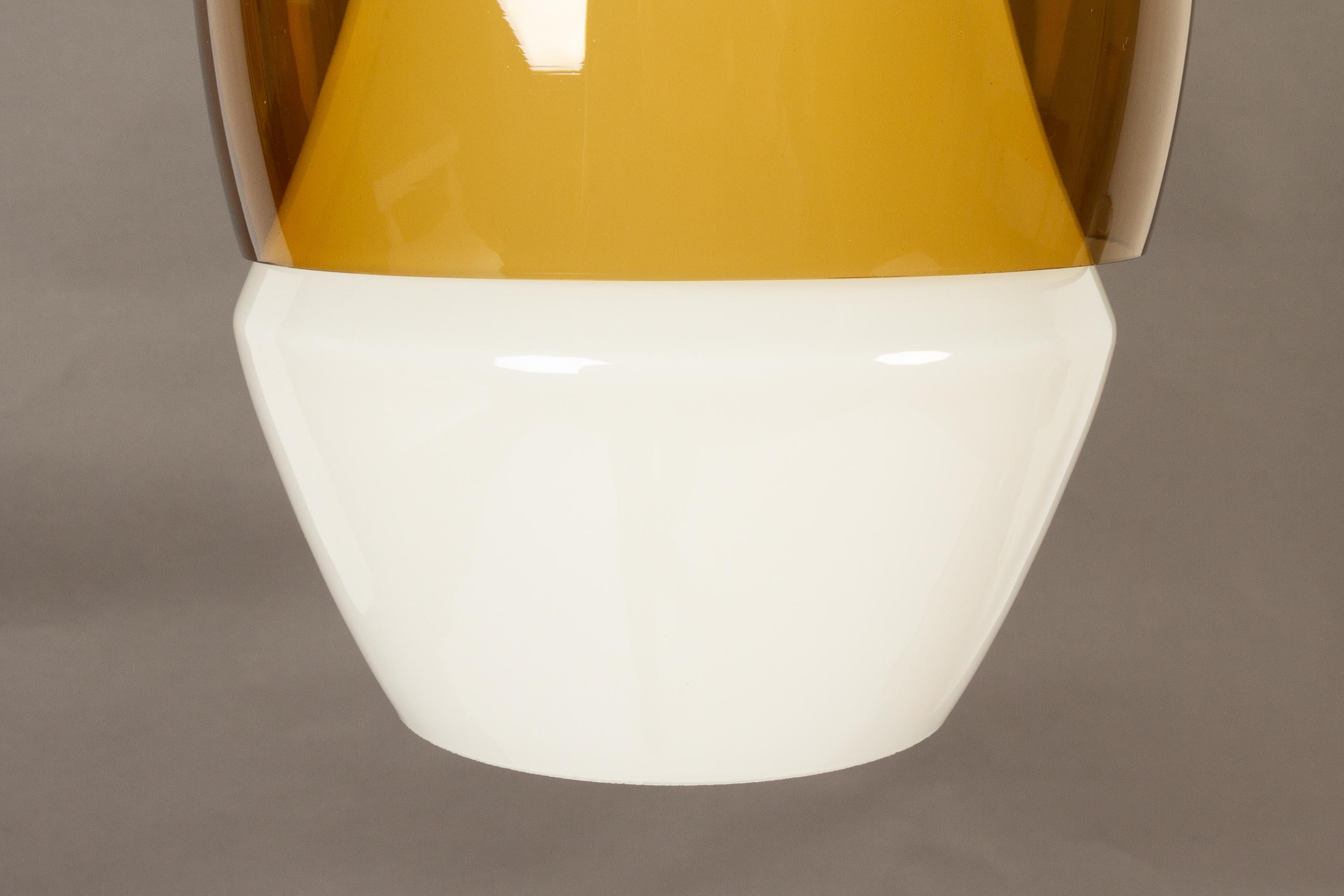 Double Mouth-Blown Glass Pendant by Fog & Mørup, 1960s 1