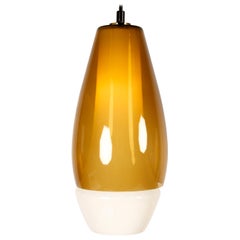 Double Mouth-Blown Glass Pendant by Fog & Mørup, 1960s