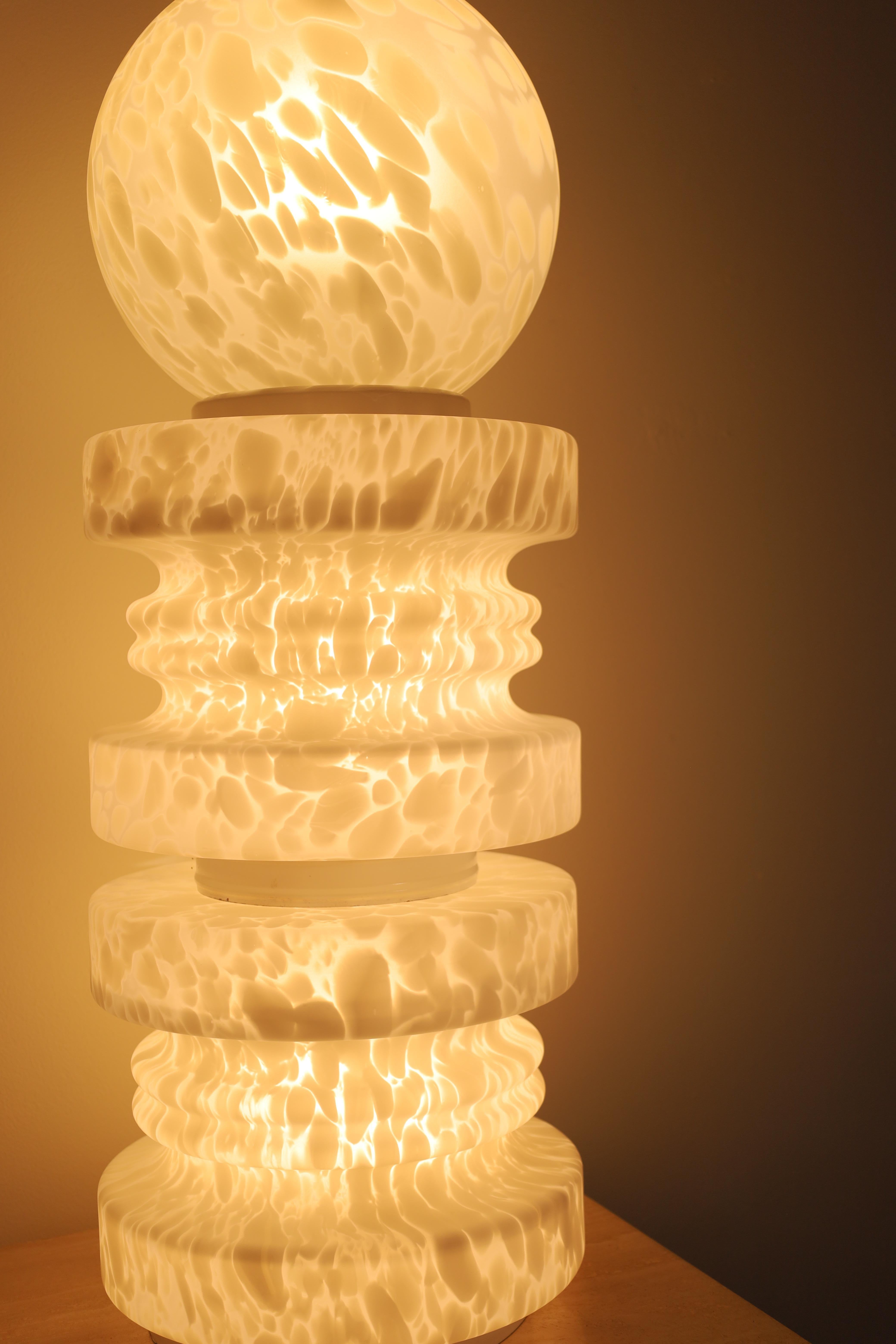 Modern Double Murano Cumulus Pawn Lamp by Carlo Nason for Mazzega, Italy 1970s For Sale