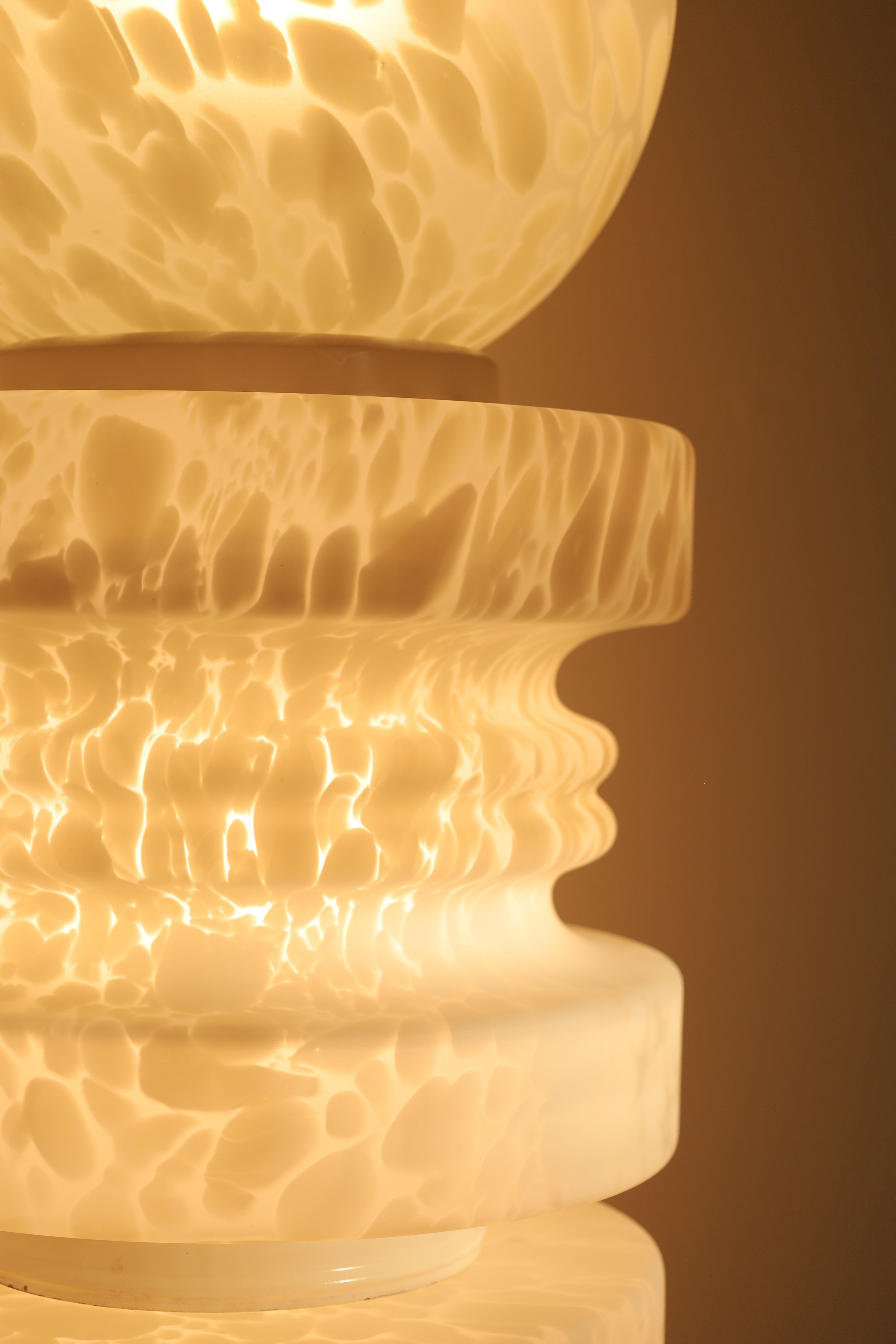 Italian Double Murano Cumulus Pawn Lamp by Carlo Nason for Mazzega, Italy 1970s For Sale