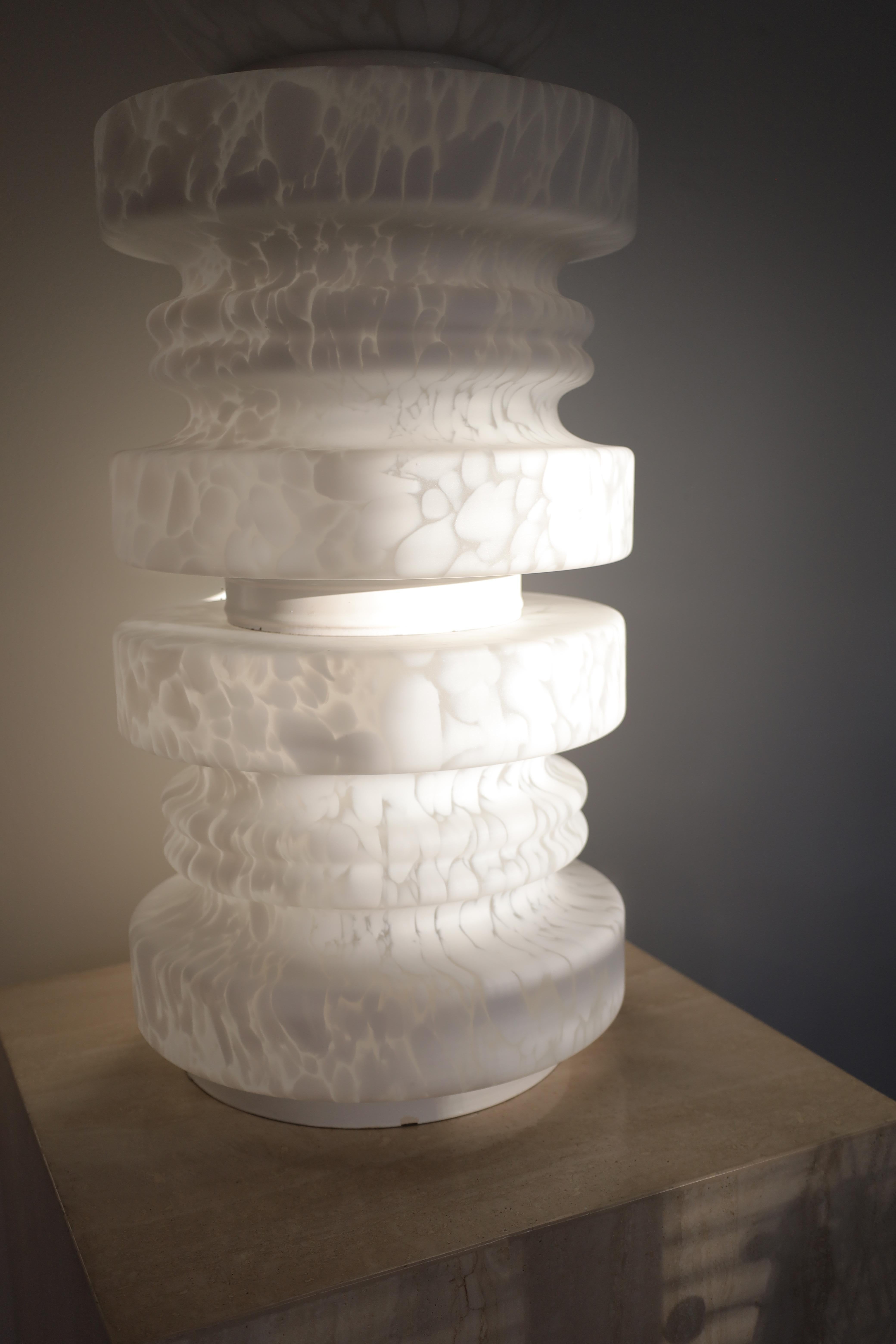 Late 20th Century Double Murano Cumulus Pawn Lamp by Carlo Nason for Mazzega, Italy 1970s For Sale