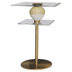 Double Murano Glass Side Table