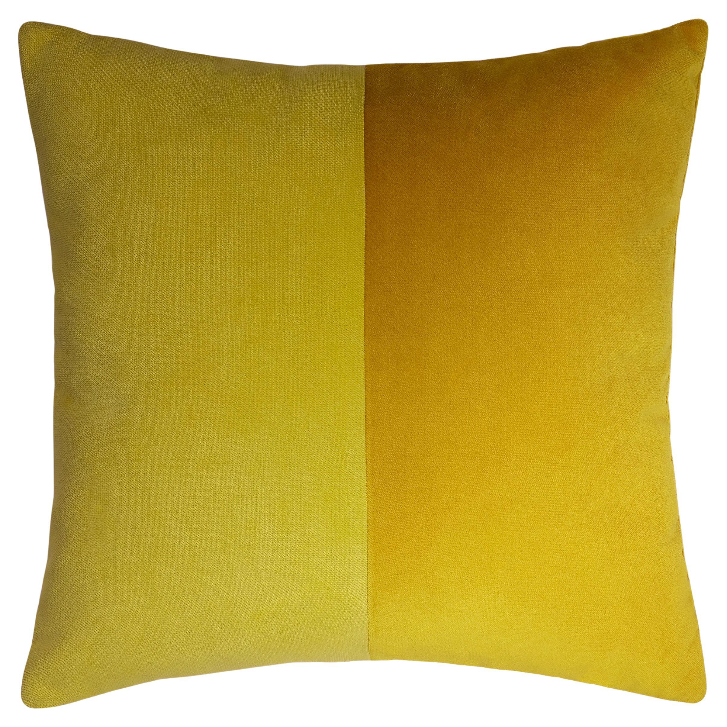Double Mustard Cushion For Sale