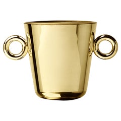 Double O Ice Bucket in Polished Brass Finish By Richard Hutten