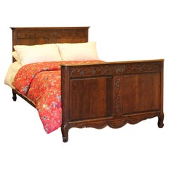 Double Oak Country Antique Bed - WD54