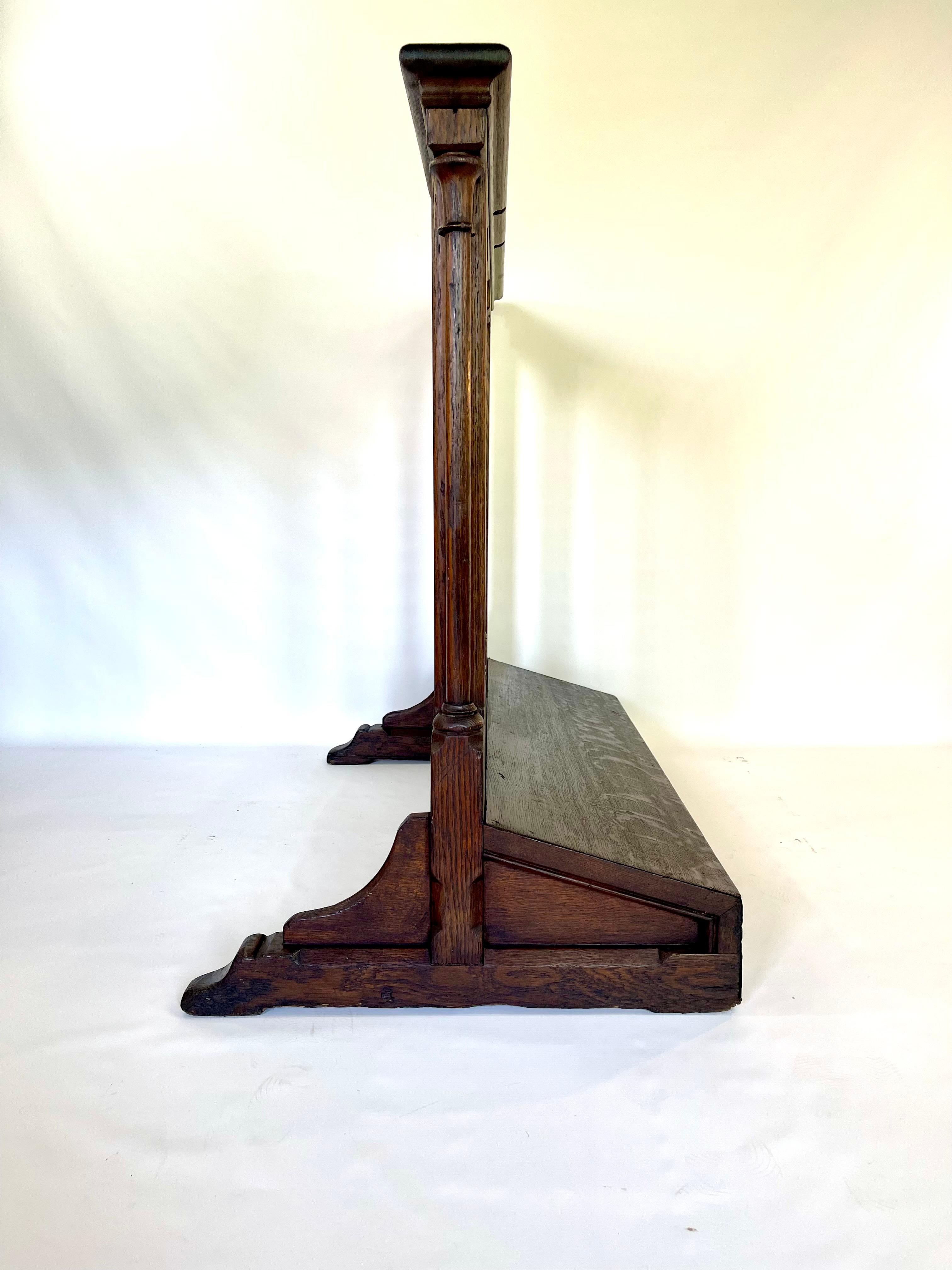 19th Century Double Oak Prie-Dieu from Notre-Dame Cathedral, Paris