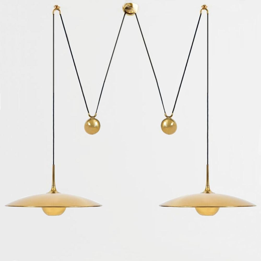 German Double Onos 55-Lamp with Side Counter Weights by Florian Schulz 