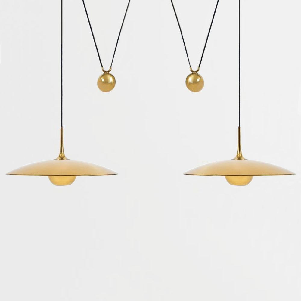 Polished Double Onos 55-Lamp with Side Counter Weights by Florian Schulz 