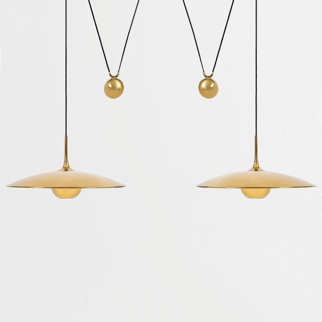 Modern Double Onos 55-Lamp with Side Counter Weights by Florian Schulz