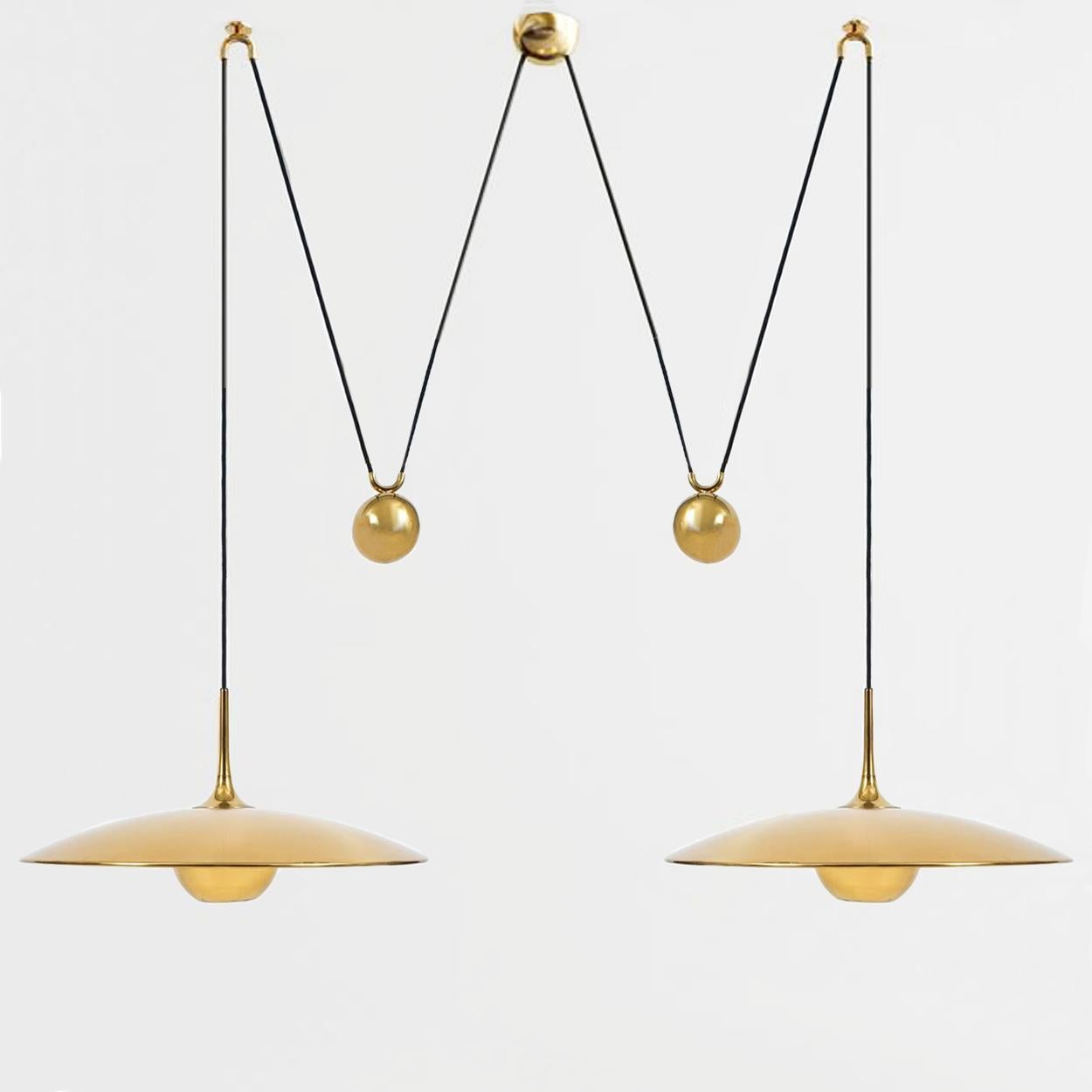 German Double Onos 55-Pendant Lamp with Side Counter Weights by Florian Schulz