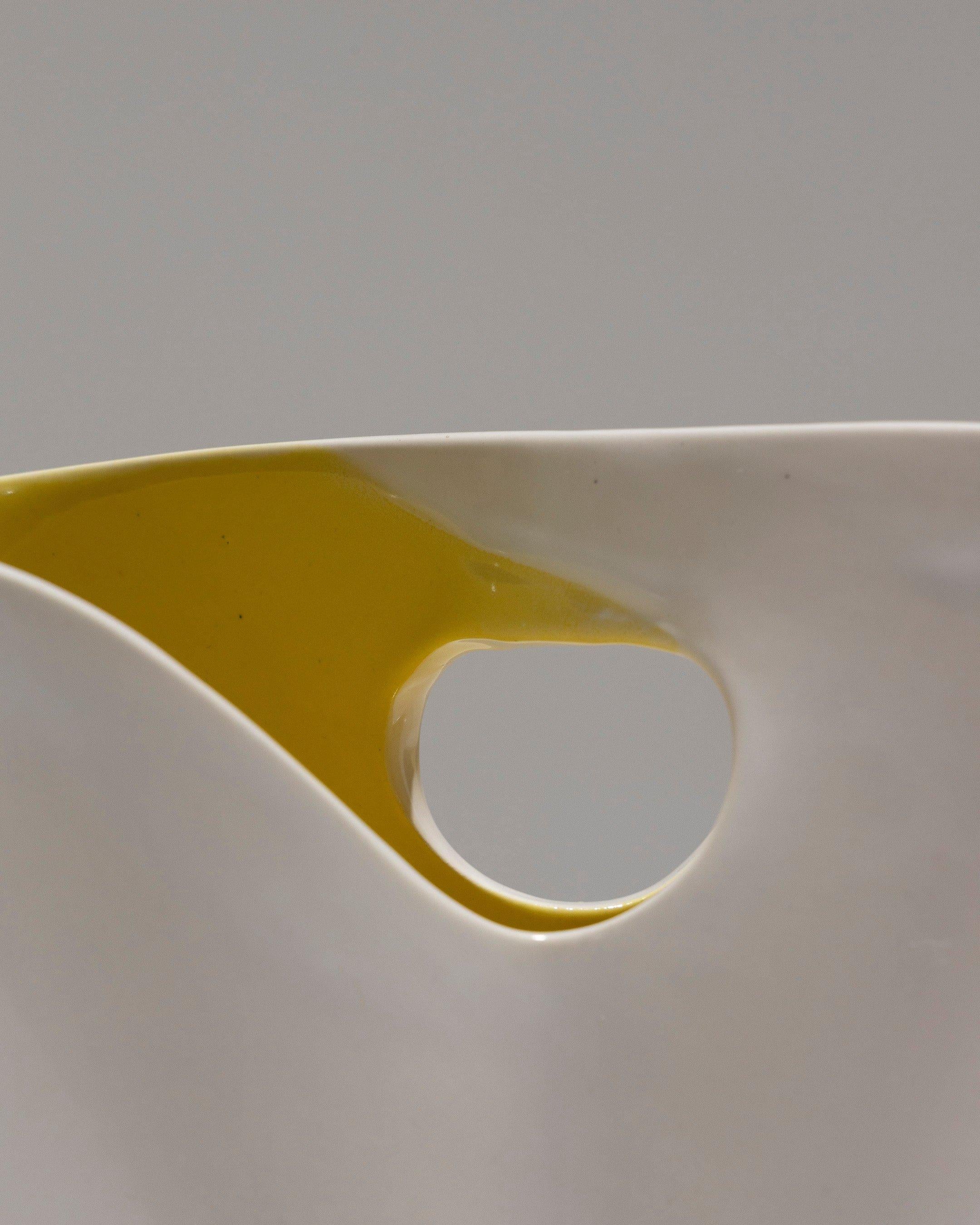 Ceramica Vaso doppio aperto in maiolica, Fernand Elchinger, anni '50 in vendita