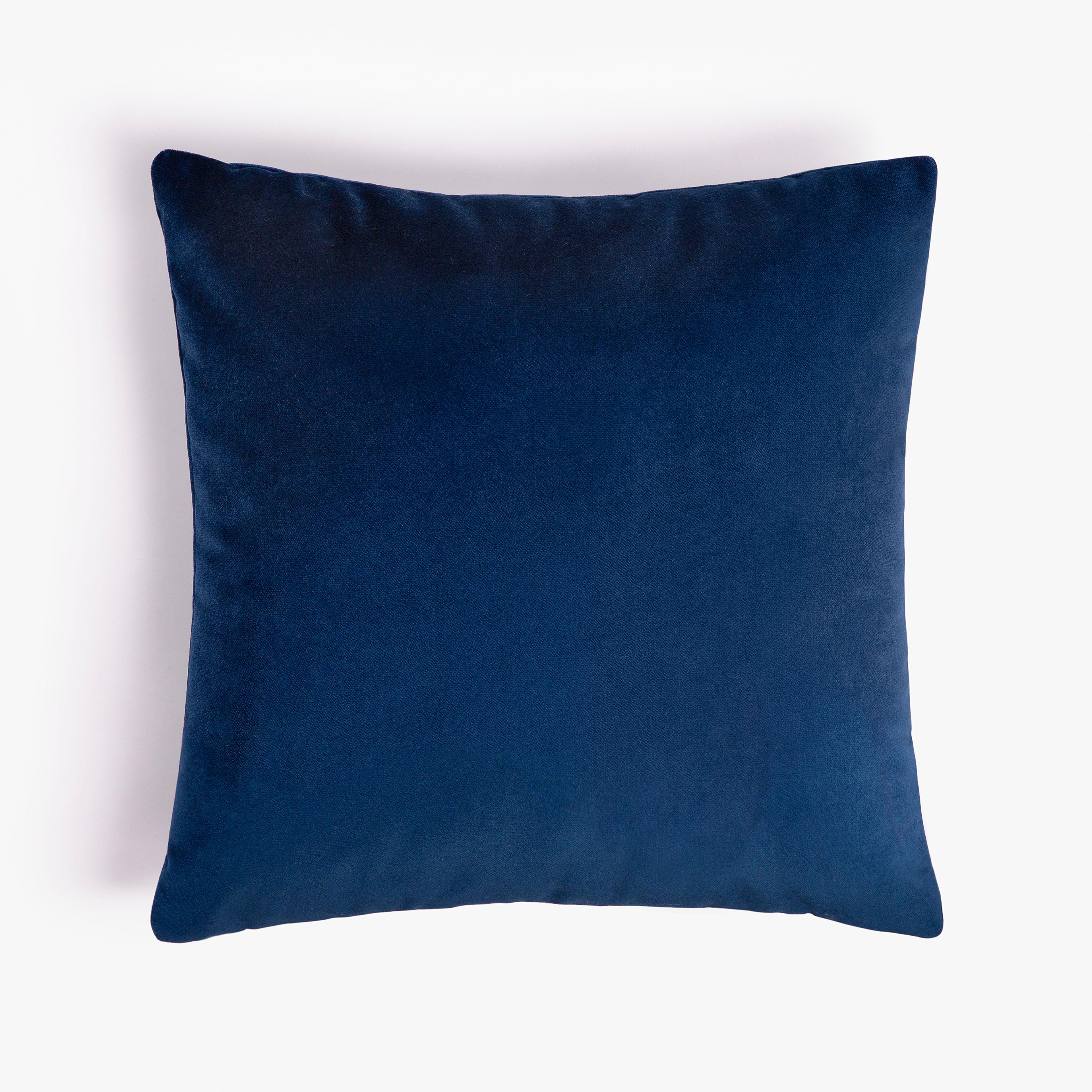 Modern Double Optical Blue Cushion For Sale