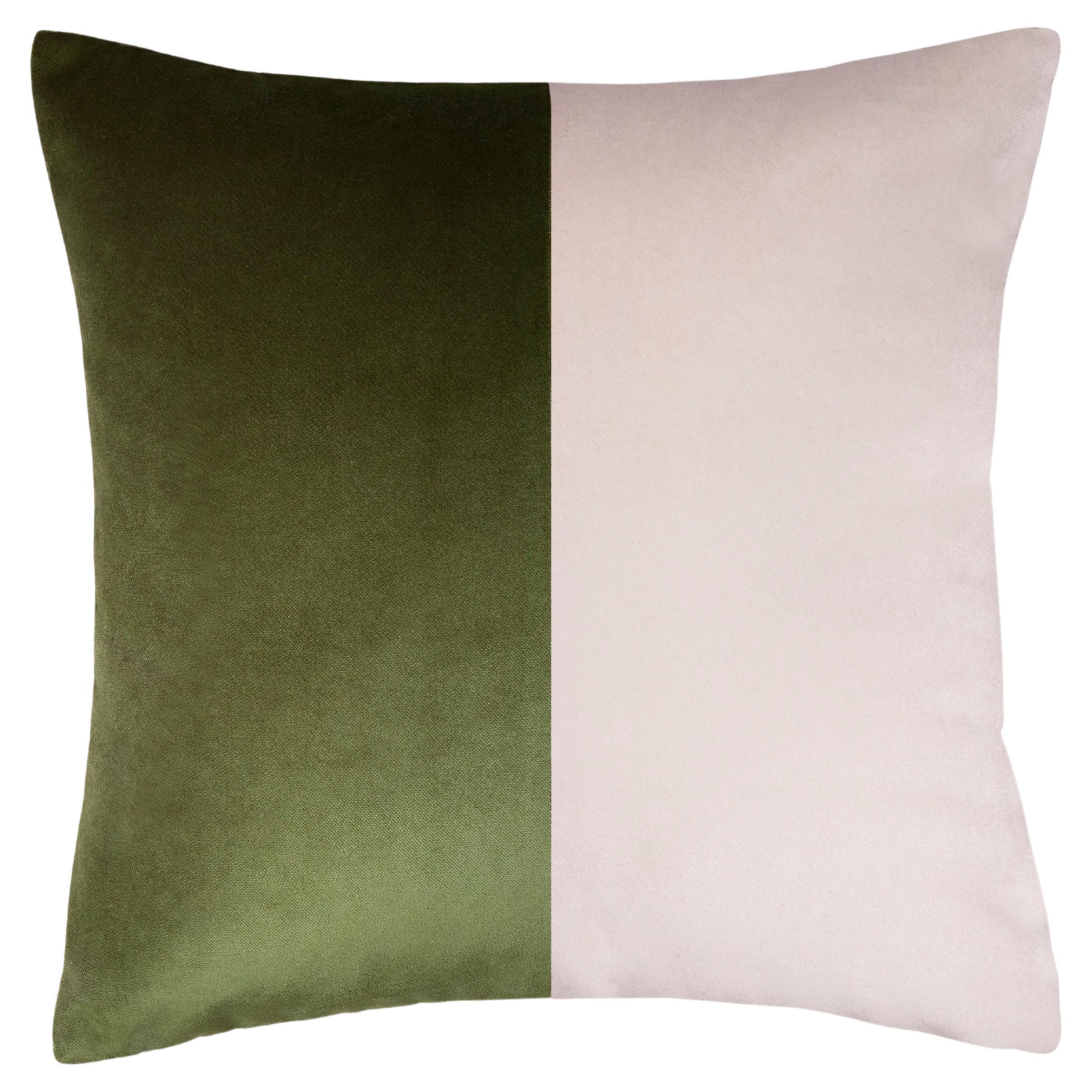 Double Optical Green Cushion For Sale