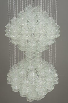 Double "Pagode" Pendant Chandelier by Kalmar, Vienna, c. 1960