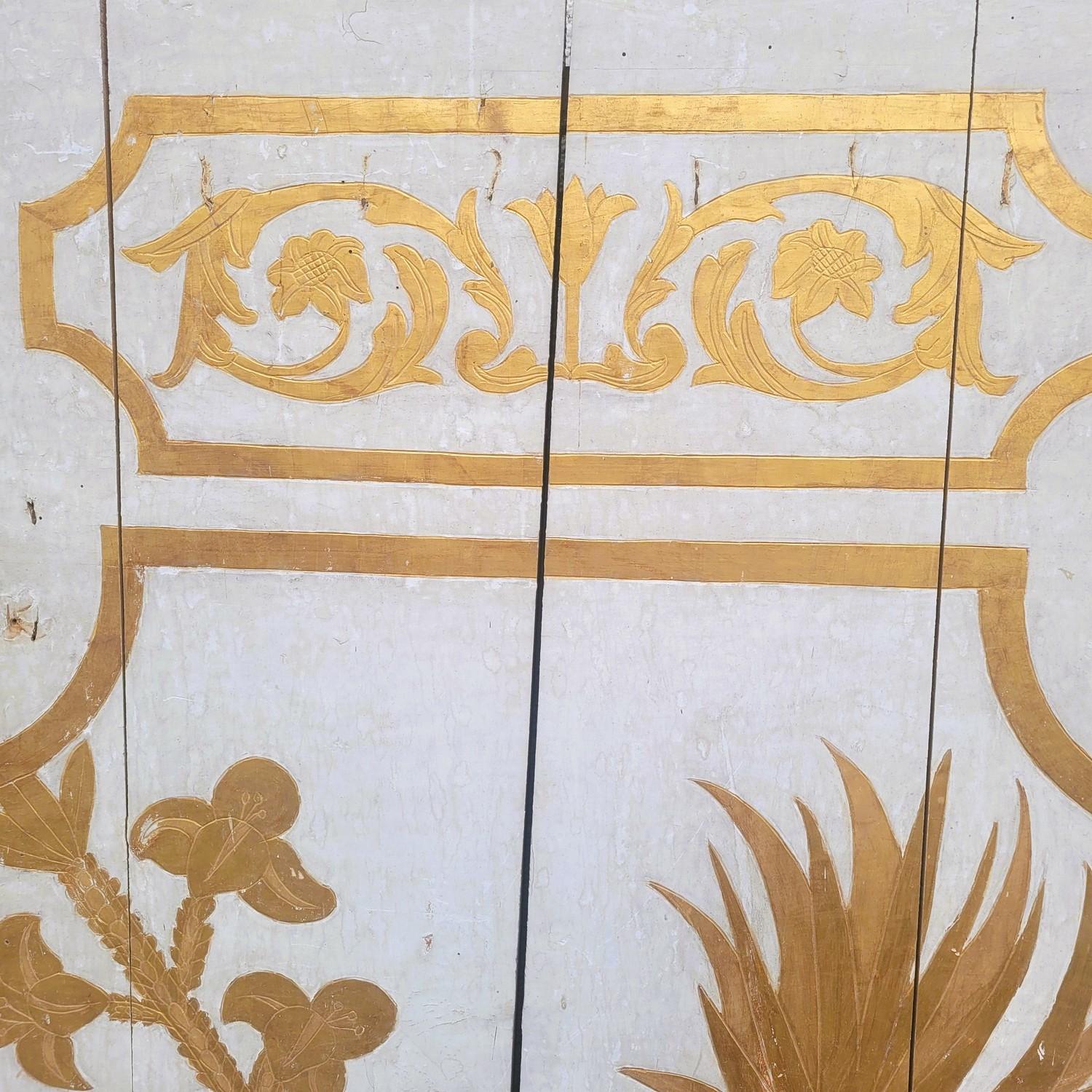 Doppie porte di legno dipinte, XVII-XVIII secolo in vendita 3