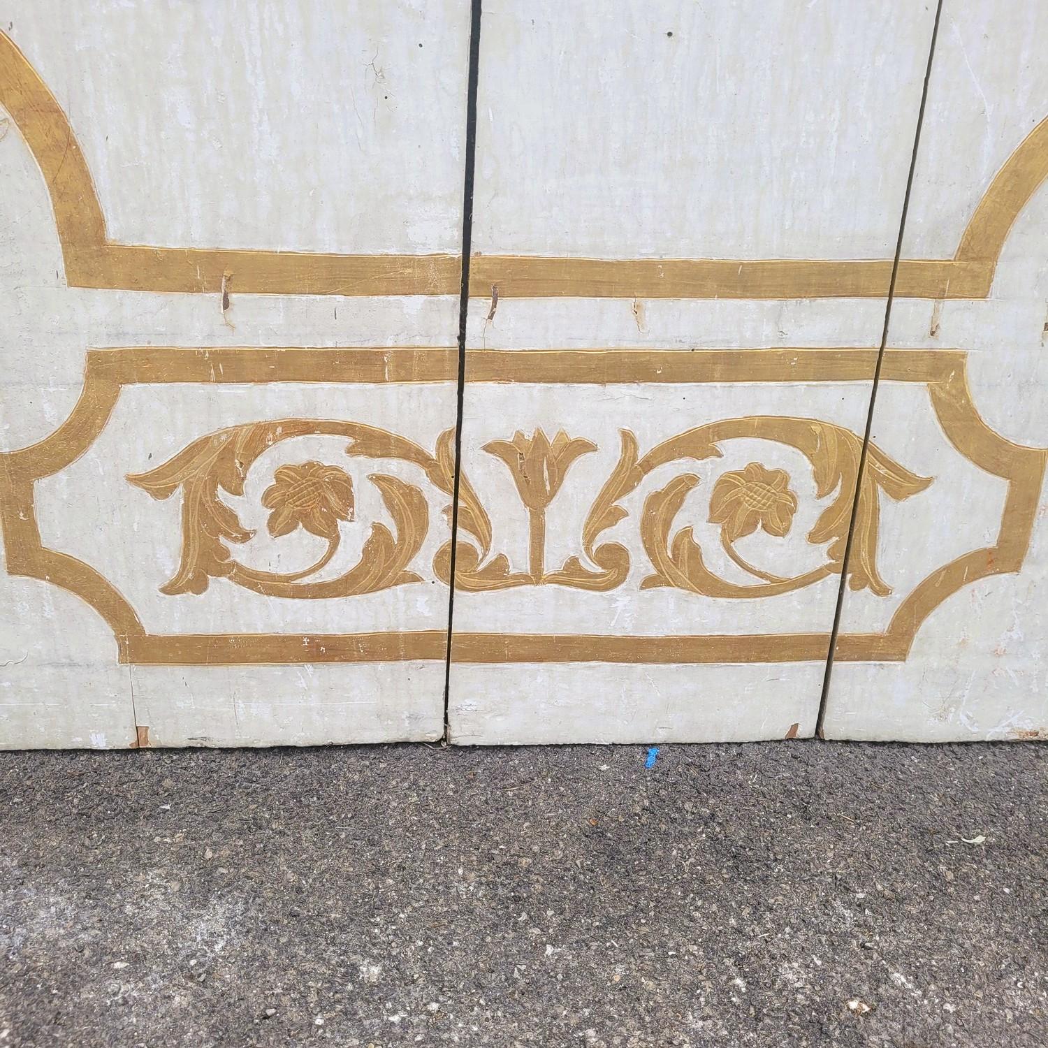 Doppie porte di legno dipinte, XVII-XVIII secolo in vendita 5