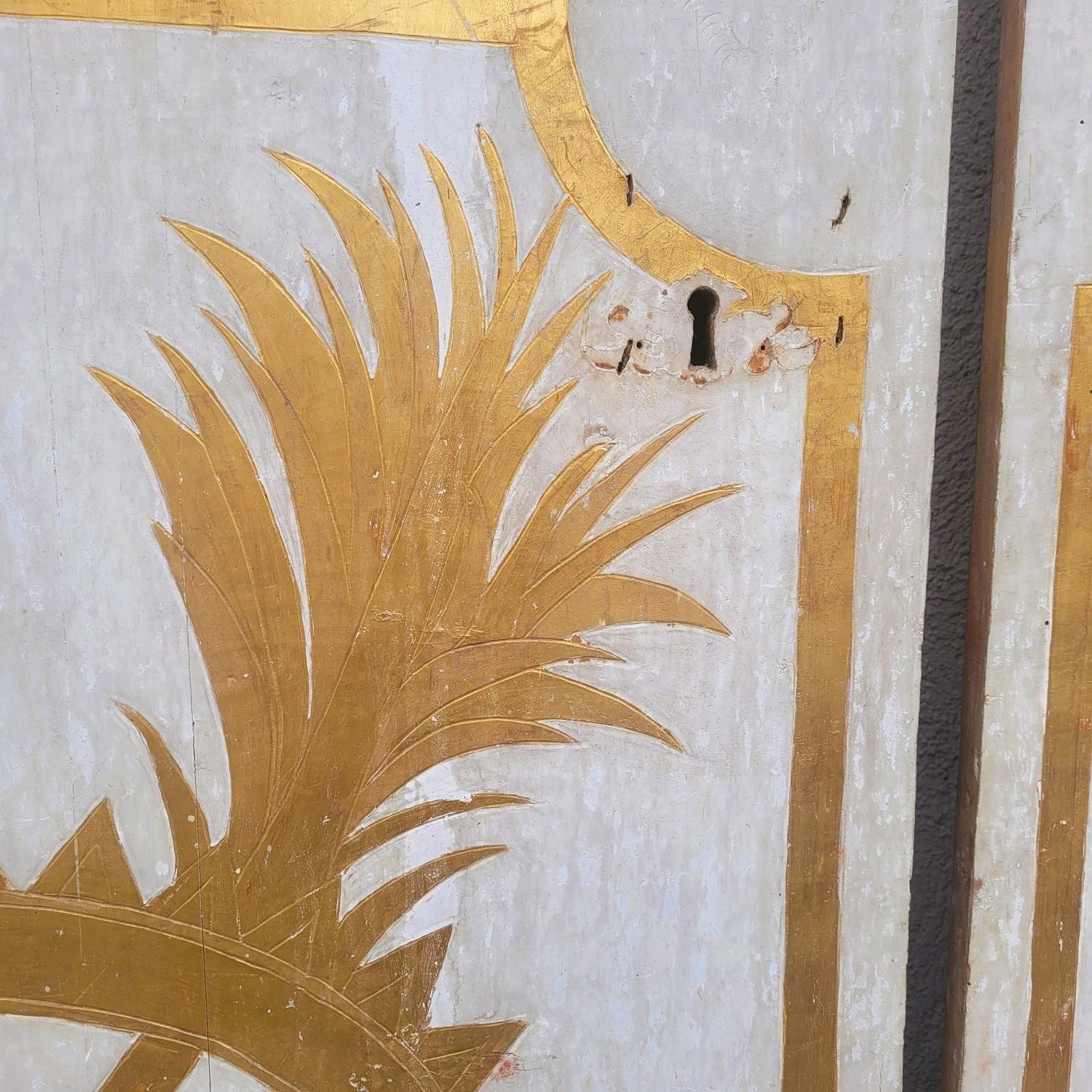 Doppie porte di legno dipinte, XVII-XVIII secolo in vendita 6