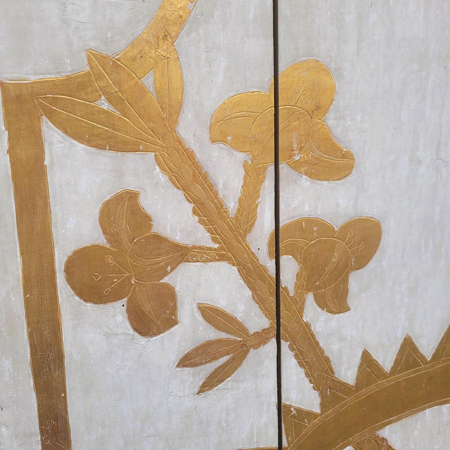 XVII secolo Doppie porte di legno dipinte, XVII-XVIII secolo in vendita