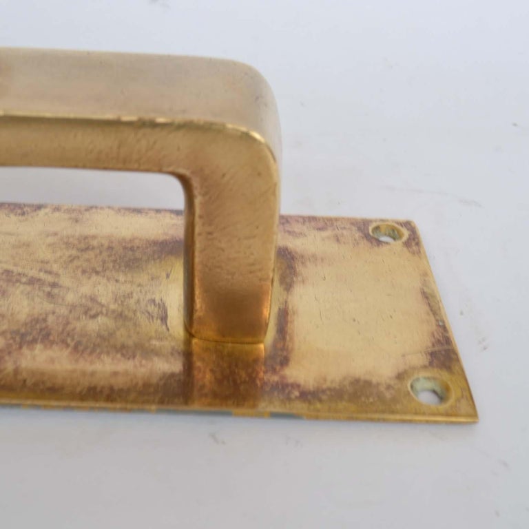 Double Pair of Bronze Push and Pull Door Handles at 1stDibs