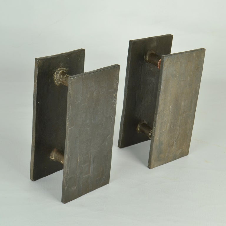 Double Pair of Cast Iron Relief Push Pull Door Handles for Double Doors ...