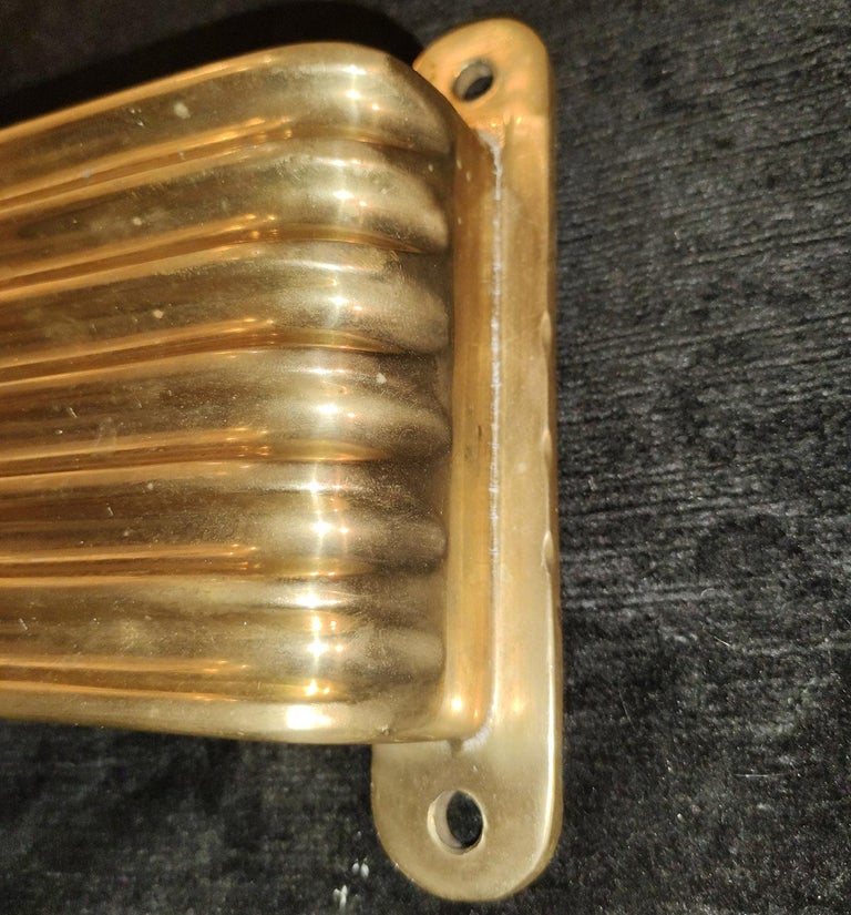 Double Pair of MidCentury Modern Italian Brass Door Handles, 1950s at 1stDibs