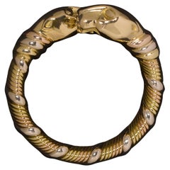 Double Panthére Yellow White and Rose 10.90 Grams Cartier Ring