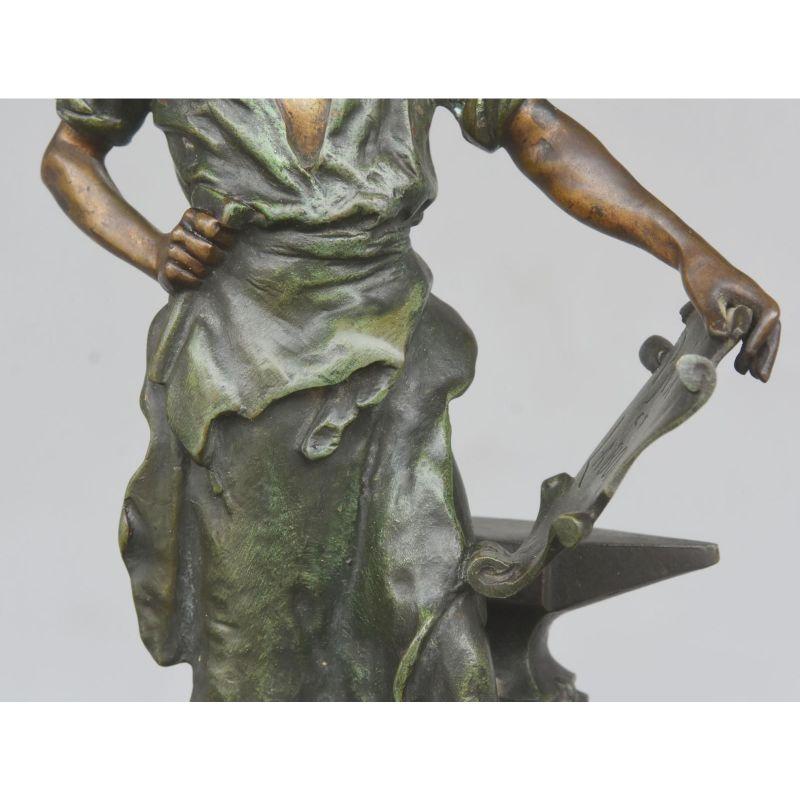 Art Déco Doppia patina di bronzo di Kossowski in vendita