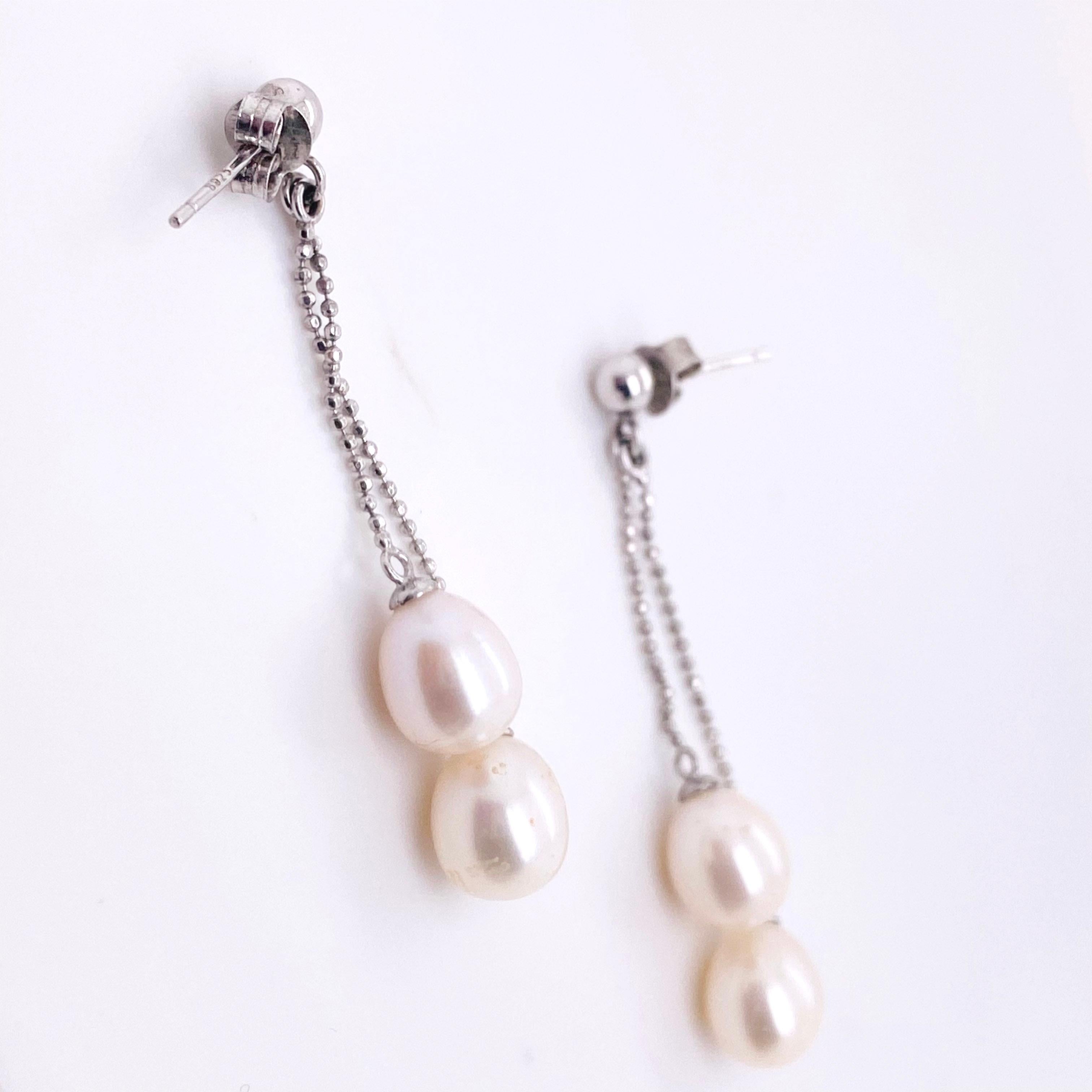 pearl dangling earrings