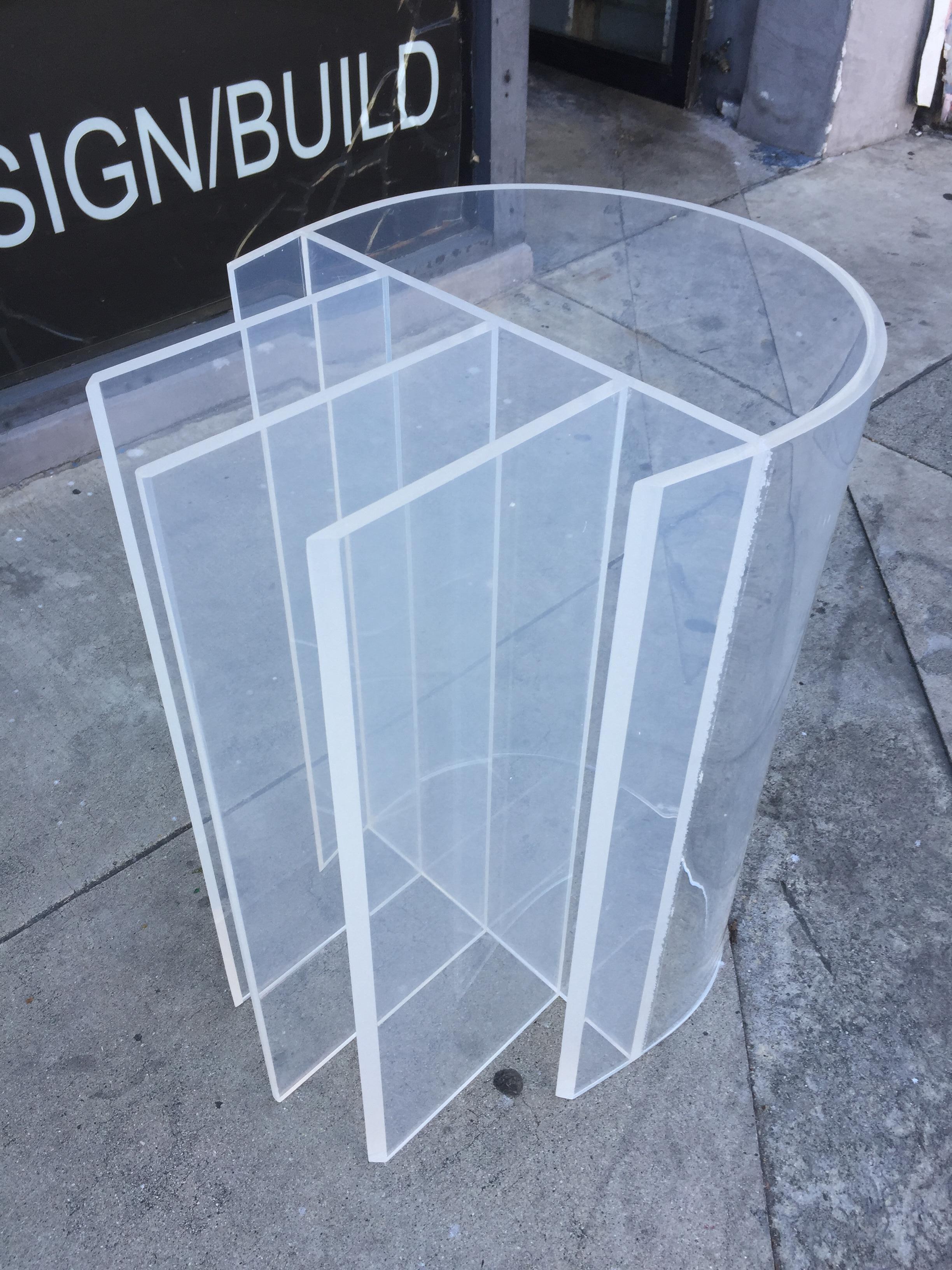 Late 20th Century Double Pedestal Lucite Dining Table by Charles Hollis Jones, 