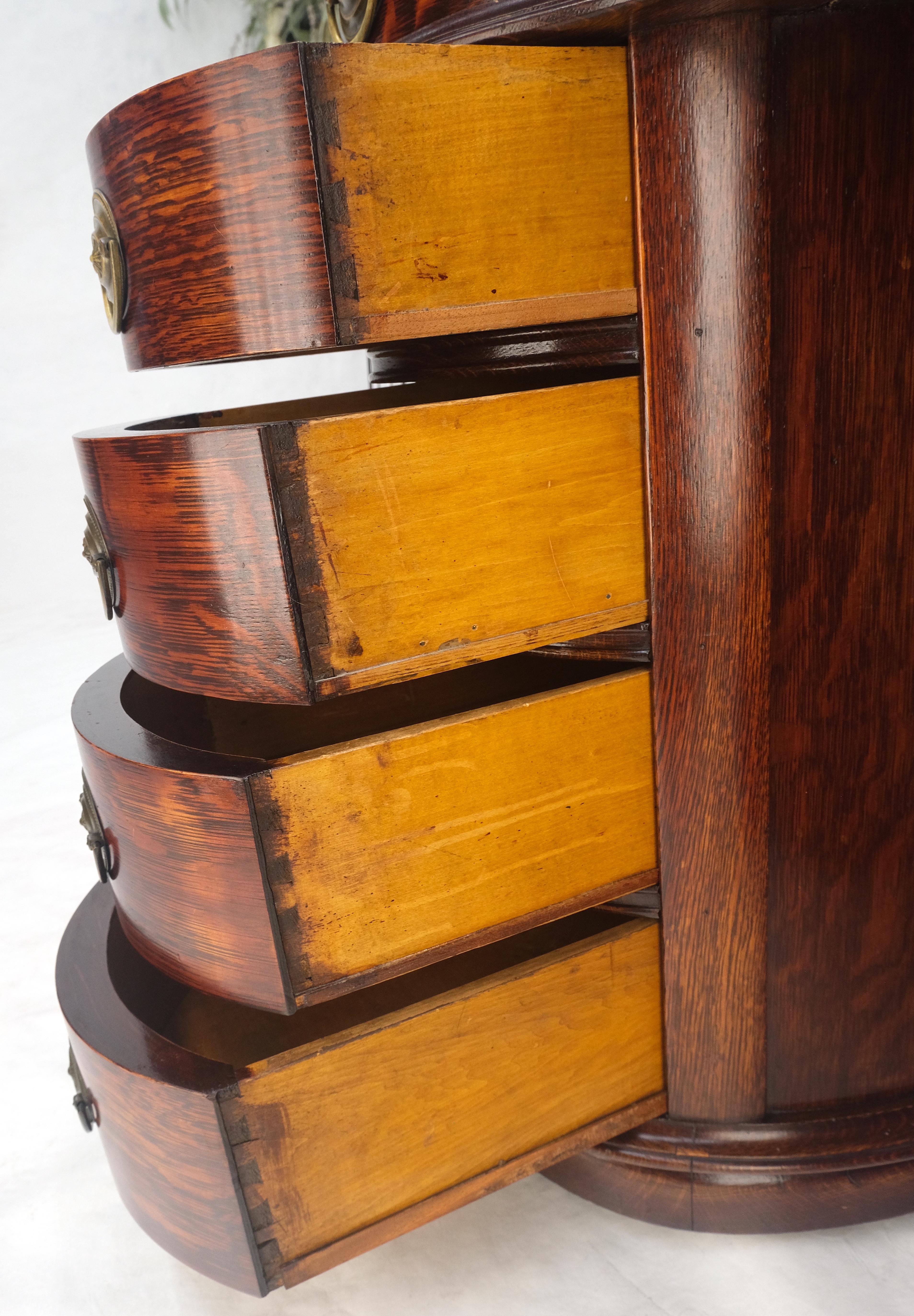 20ième siècle Bureau d'écriture à double piédestal en Oak Oak massif 10 tiroirs MINT ! en vente