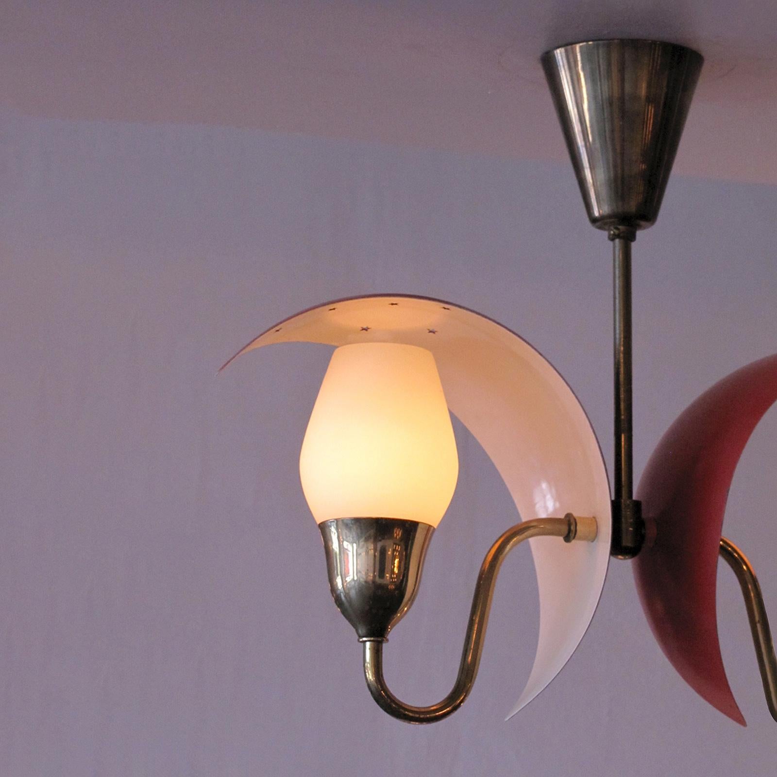 Mid-20th Century Double Pendant Light by Fog & Mørup, 1950 For Sale