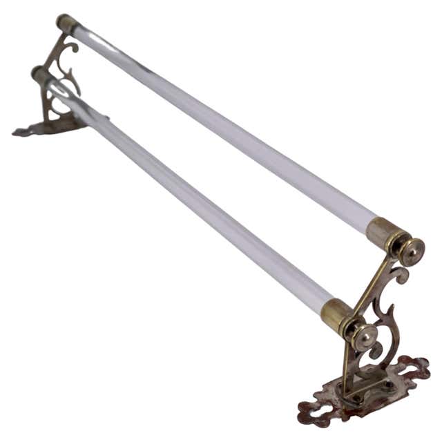 Glass Towel Bars with Brass and Round Glass Ends For Sale at 1stDibs ...