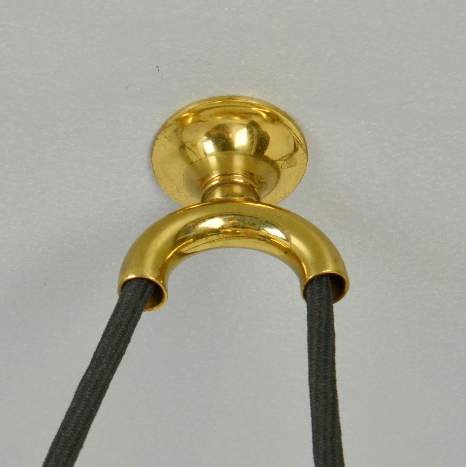 Mid-20th Century Double 'Posa' Counterbalance Brass Pendant by Florian Schulz