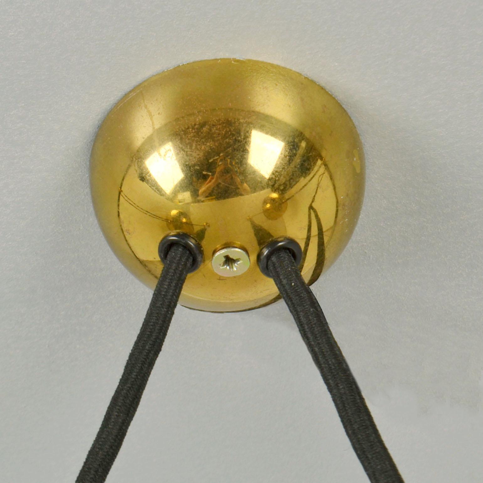 Double 'Posa' Counterbalance Brass Pendant by Florian Schulz 1