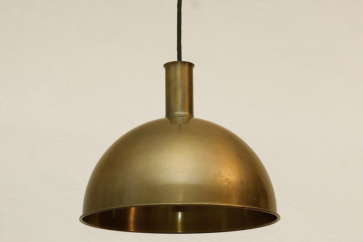 Mid-Century Modern Double Posa Matt Brushed Brass Counterweight Pendant Lamp by Florian Schulz