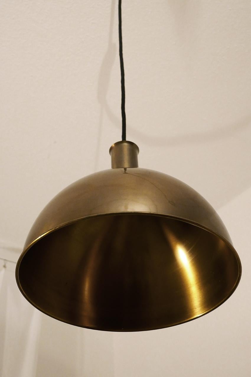 Polished Double Posa Matt Brushed Brass Counterweight Pendant Lamp by Florian Schulz