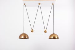 Double Posa Pendant Lamp with Side Counter Weights by Florian Schulz, 1970s