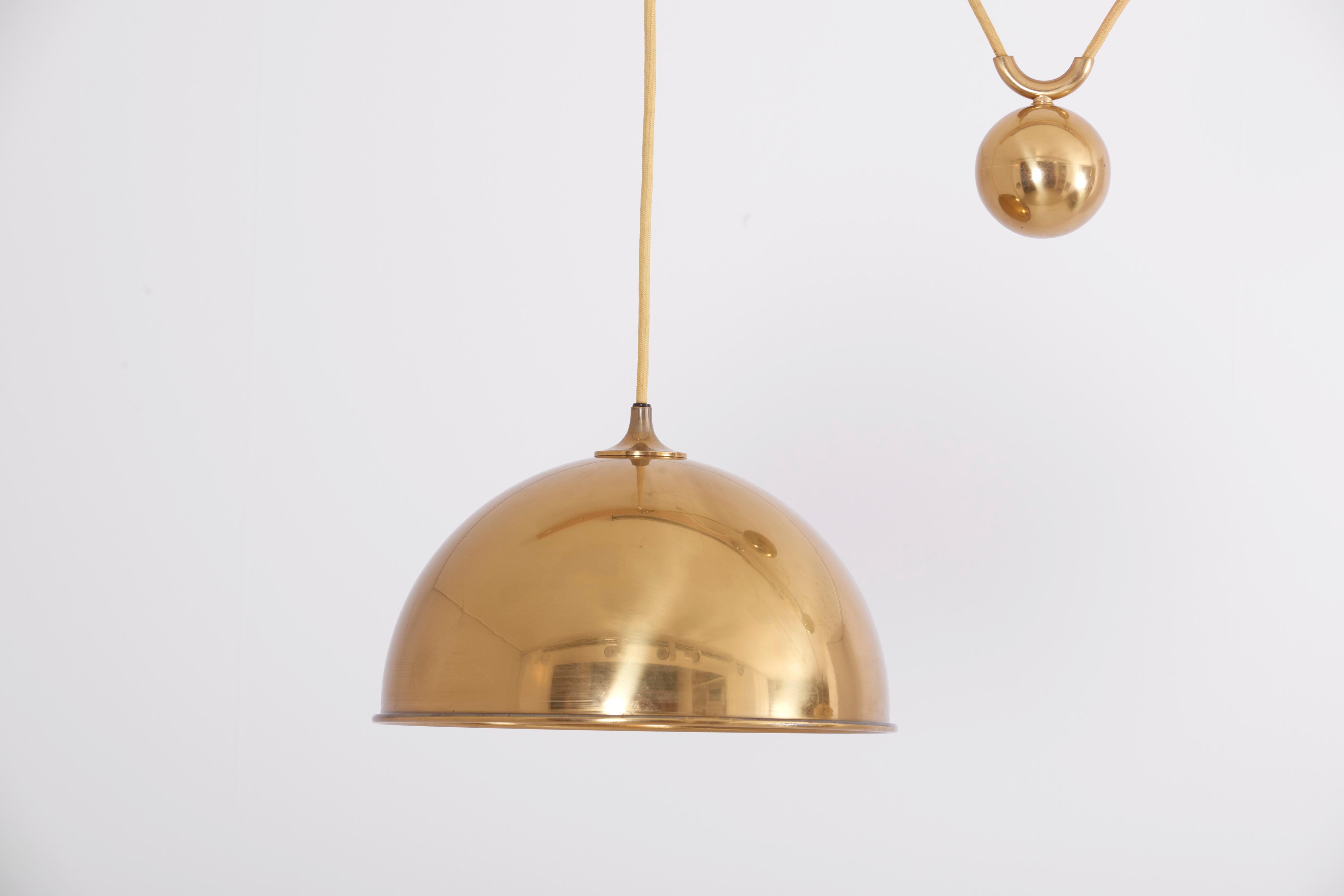 Mid-Century Modern Double Posa Pendant Lamp with Side Counter Weights by Florian Schulz, 1970s