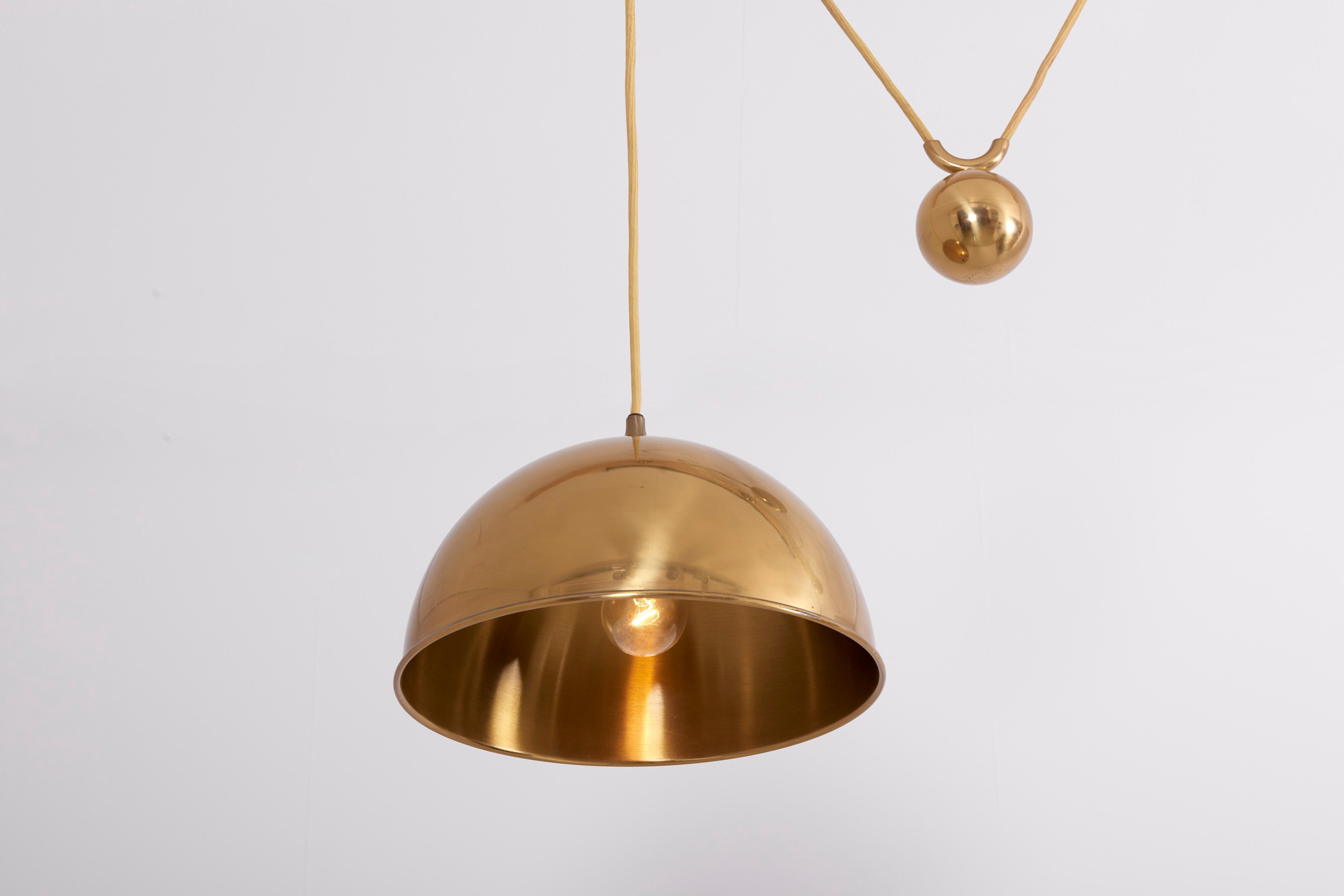 Double Posa Pendant Lamp with Side Counter Weights by Florian Schulz, 1970s In Good Condition In Berlin, DE
