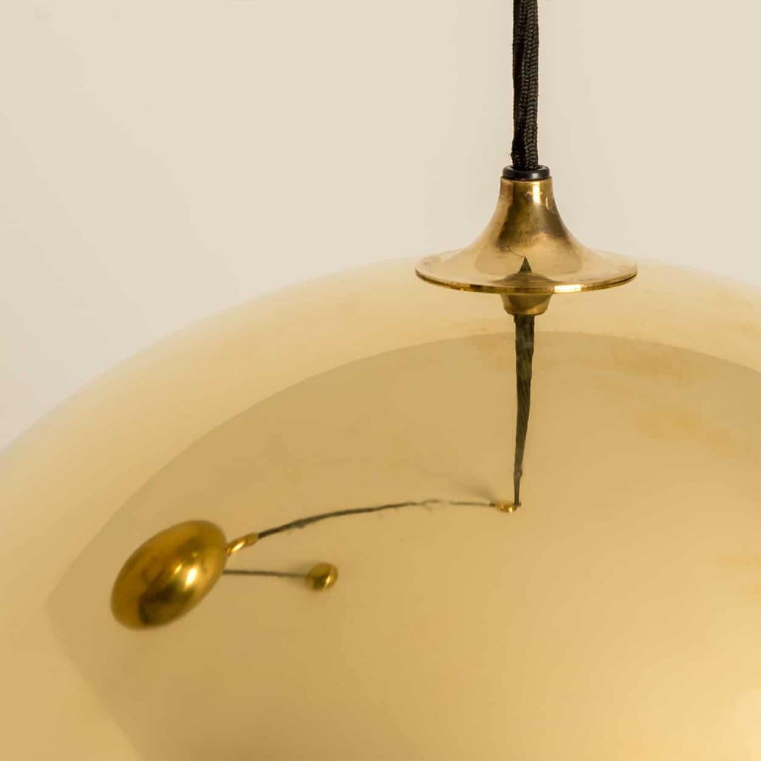 XXI secolo e contemporaneo Double Pull Brass Pendant Light by Florian Schulz in vendita