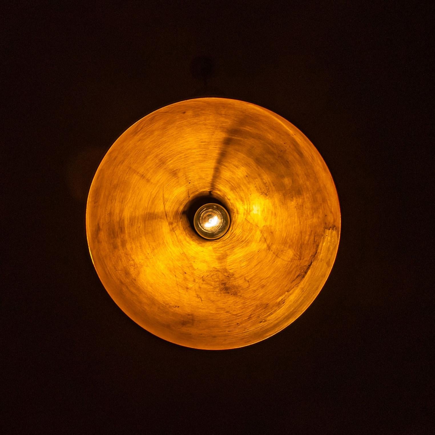 Contemporary Double Pull Brass Pendant Light by Florian Schulz For Sale