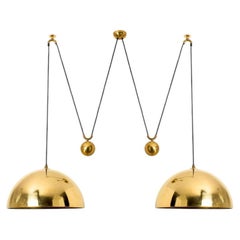 Double Pull Brass Pendant Light by Florian Schulz